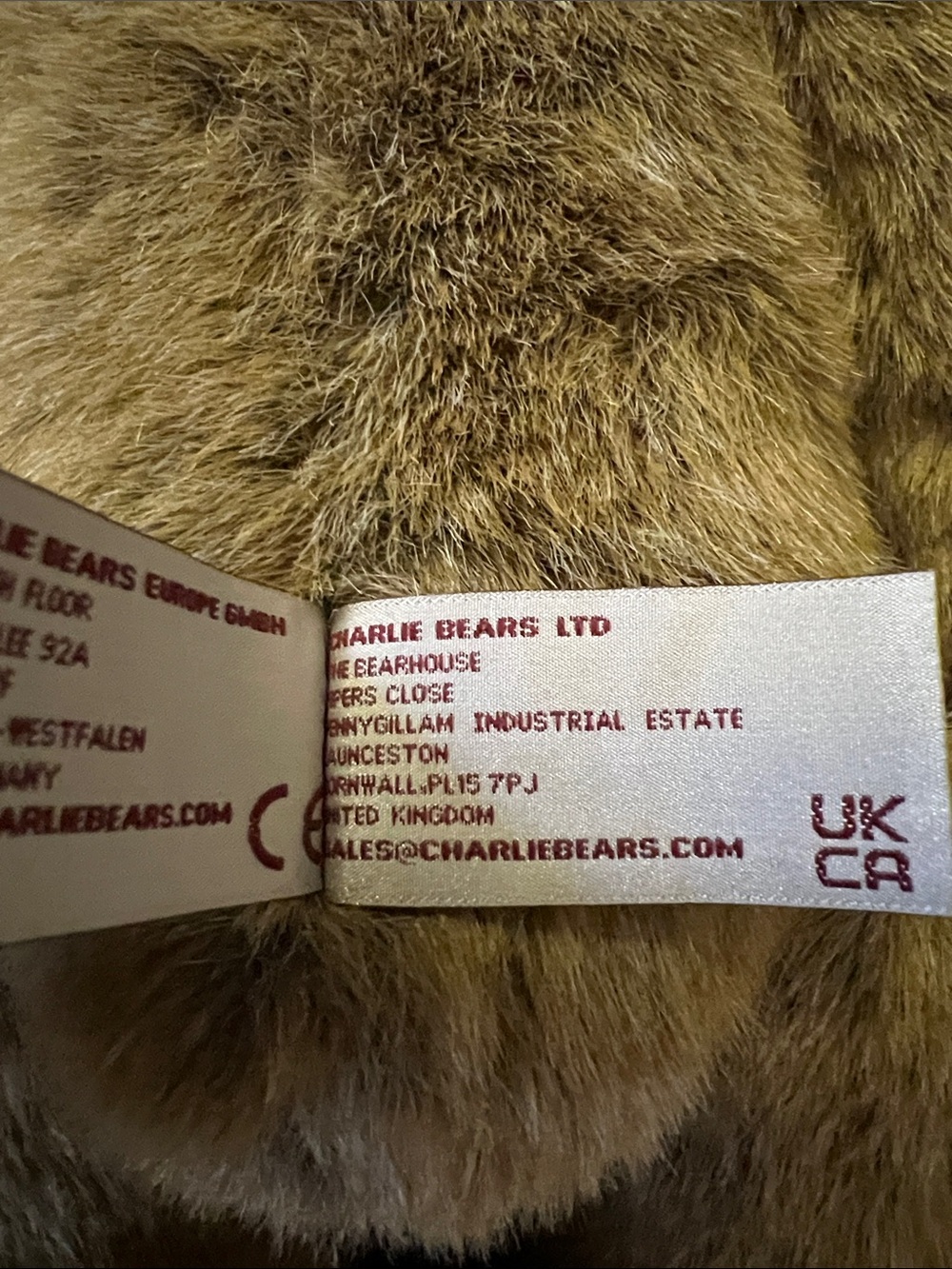 Charlie Bears Barlow CB252555 Fully Jointed With Satin Bow - Picture 5 of 11